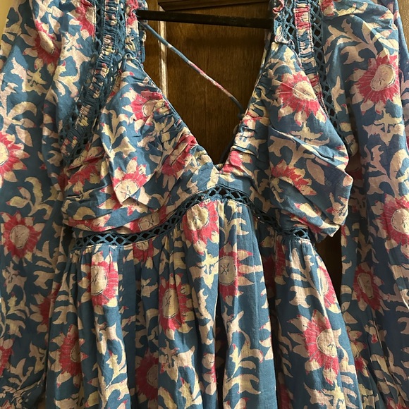 NWT Large Free People Sasha mini dress- river combo - Picture 2 of 14